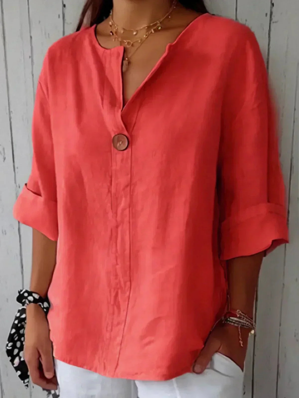 Frida Blouse – Casual V-Neck Blouse