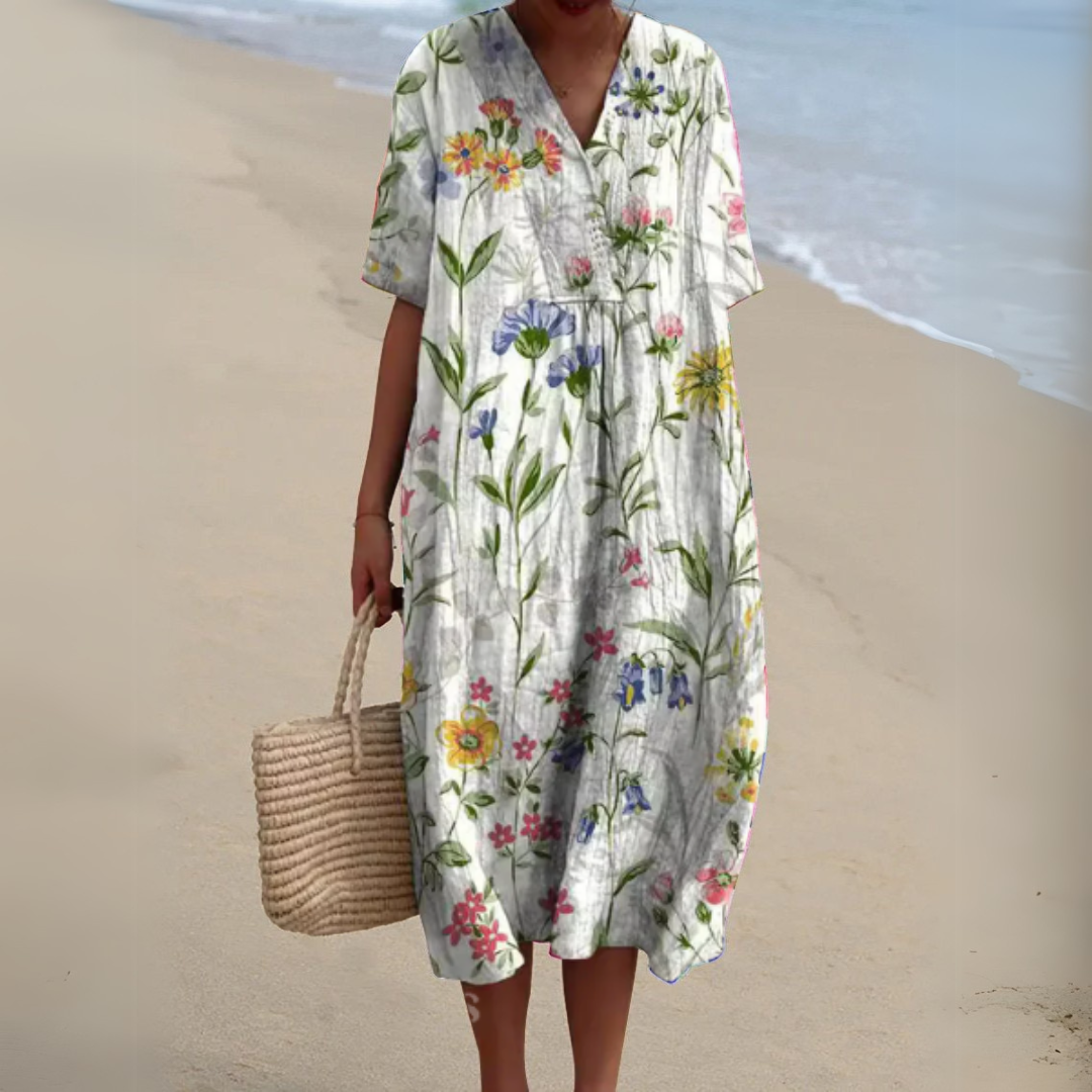 Nathalie – Elegant Floral Dress