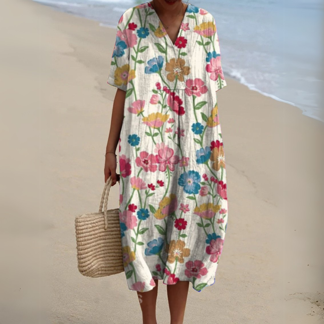 Nathalie – Elegant Floral Dress