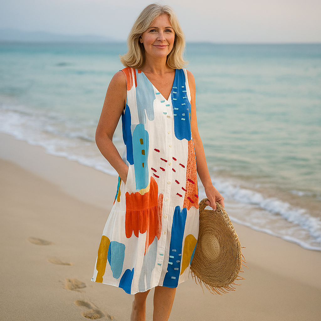 Cavell – Sleeveless Dress with Floral Print