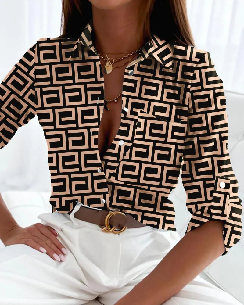 Freya – Abstract Print Shirt