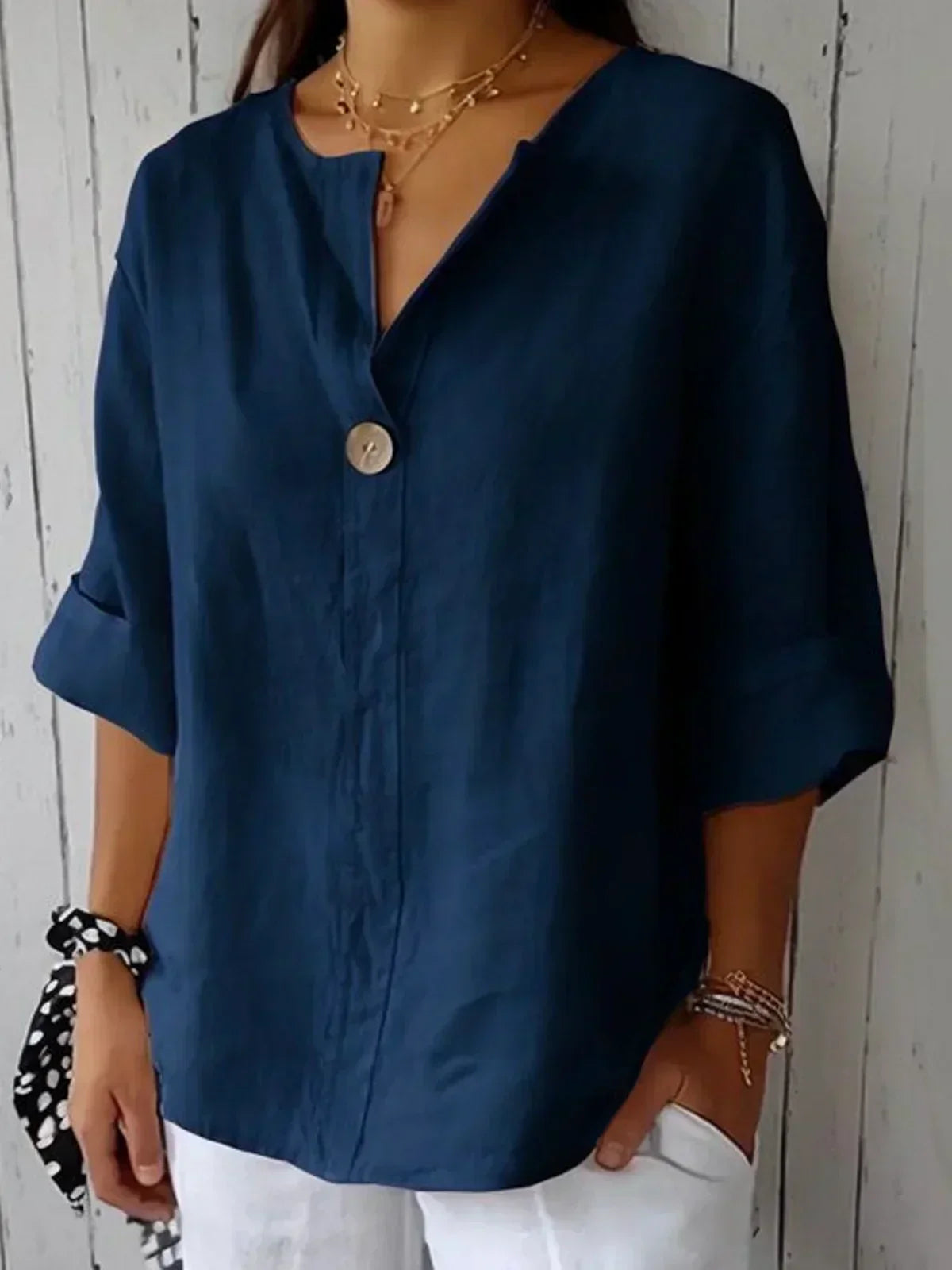 Frida Blouse – Casual V-Neck Blouse