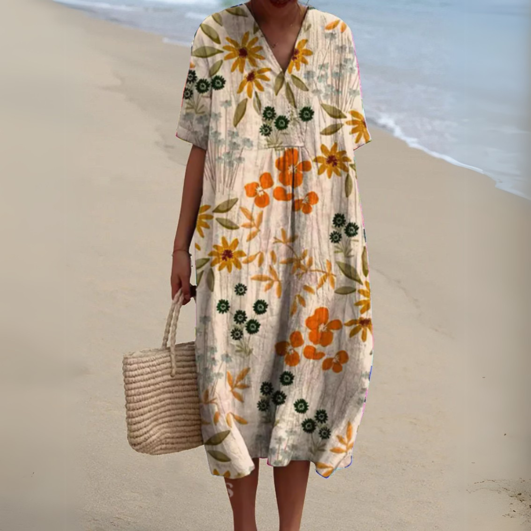 Nathalie – Elegant Floral Dress