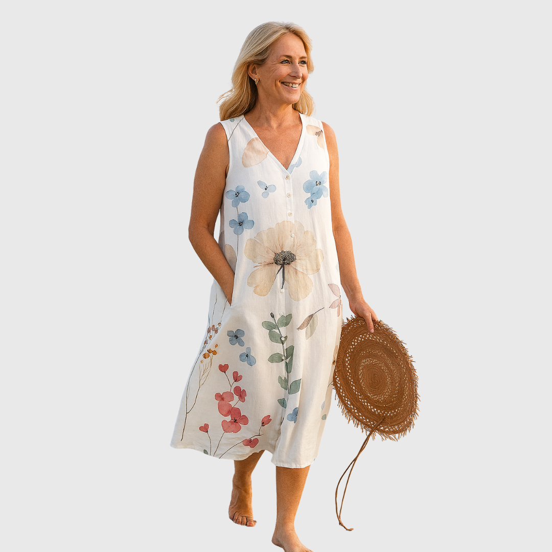 Cavell – Sleeveless Dress with Floral Print