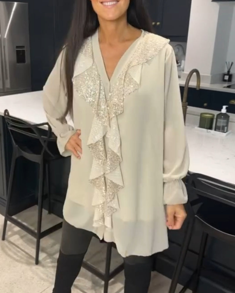Laluna | Stylish Blouse with Ruffles