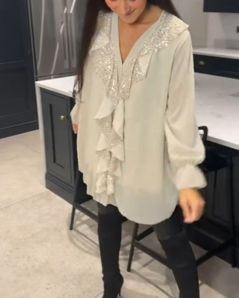 Laluna | Stylish Blouse with Ruffles