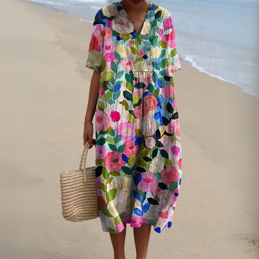 Nathalie – Elegant Floral Dress