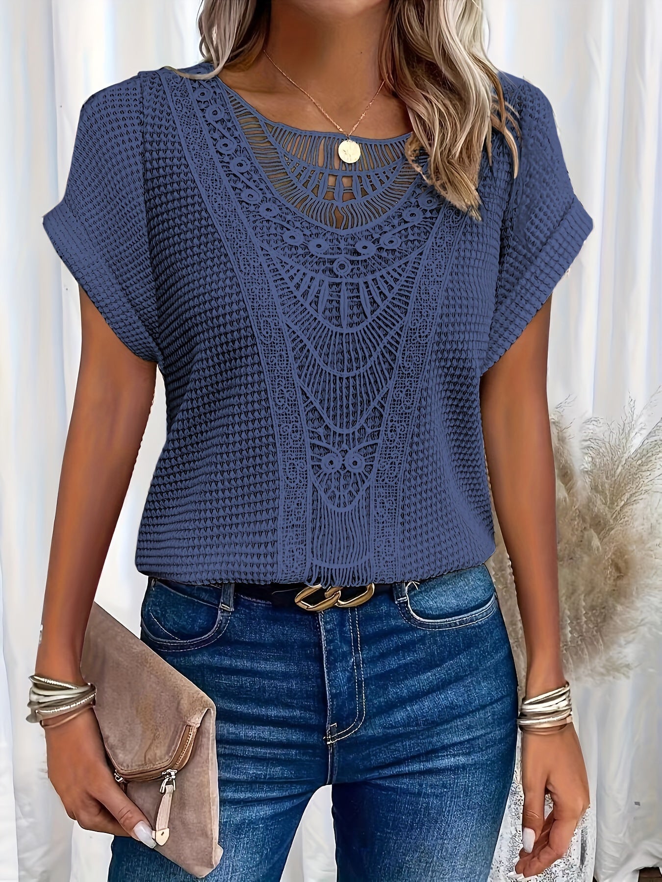 Cavell – Crochet-Front Shirt