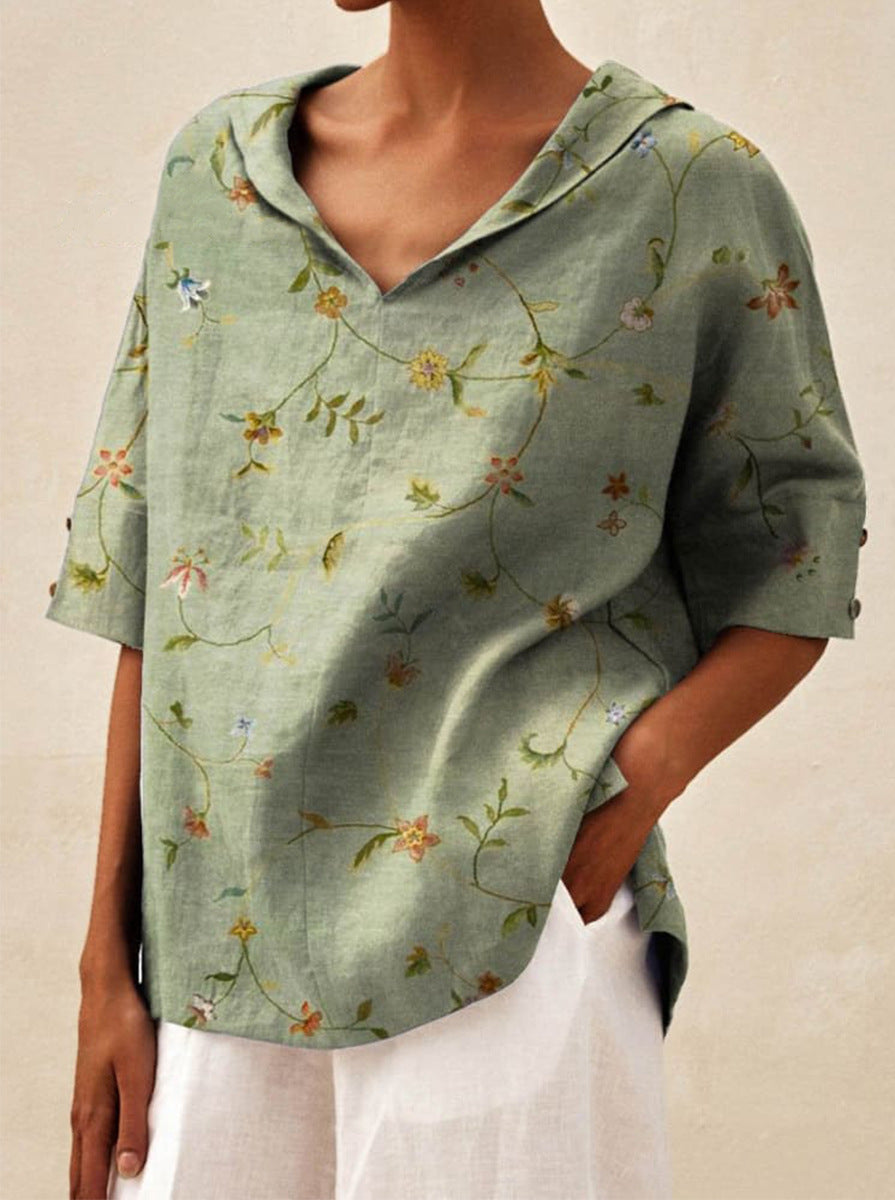 Andrea | Elegant V-Neck Top