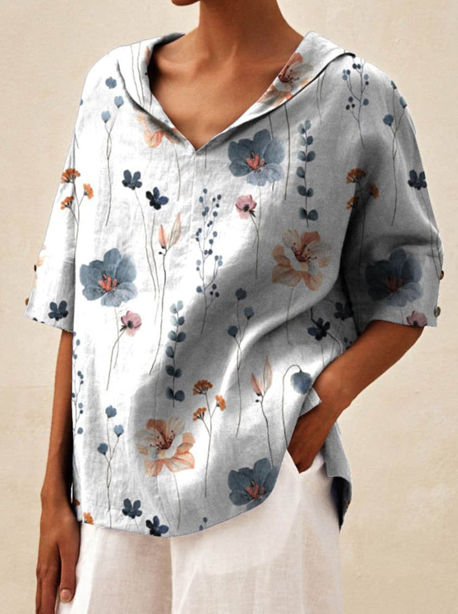 Andrea | Elegant V-Neck Top