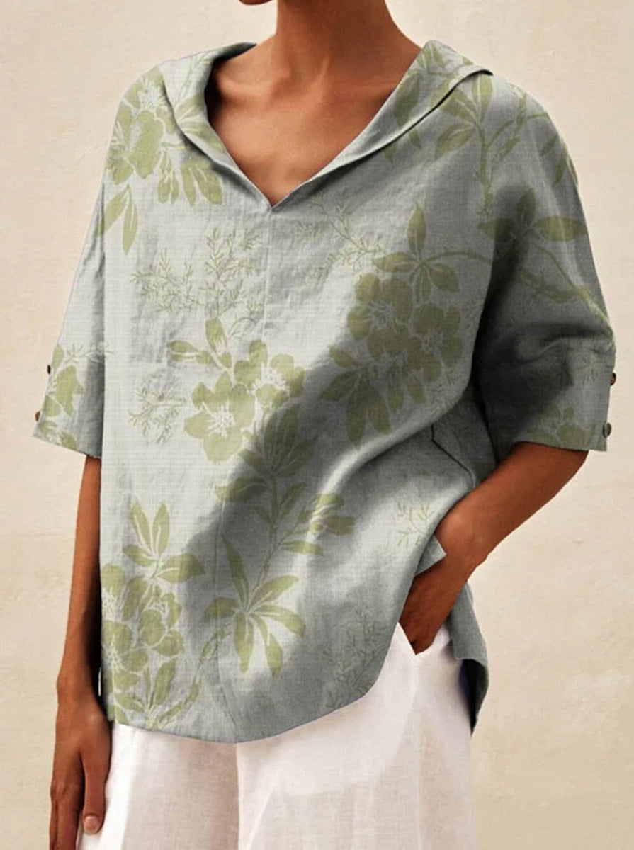 Andrea | Elegant V-Neck Top