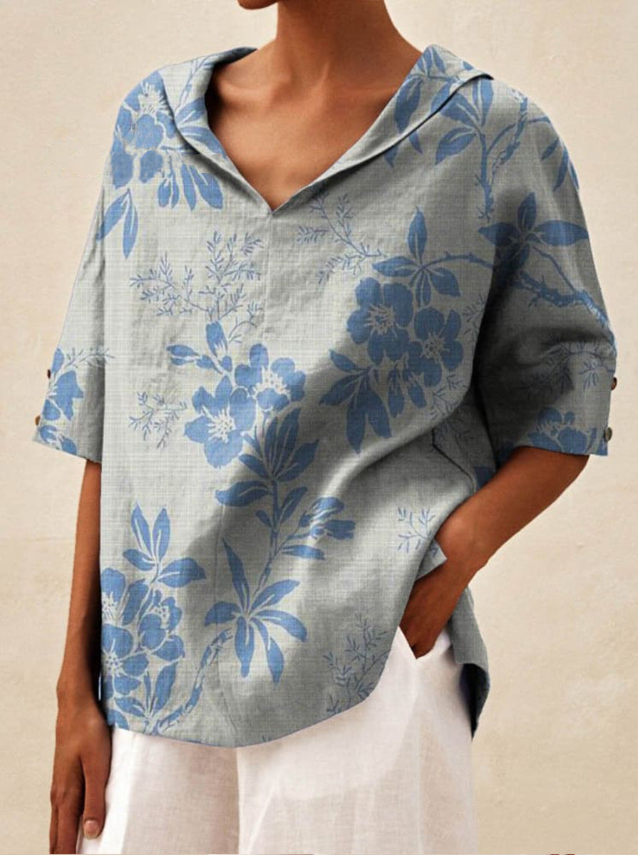 Andrea | Elegant V-Neck Top