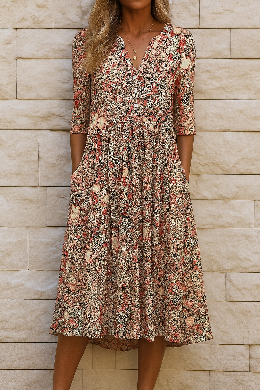 Miranda | Elegant V-Neck Dress
