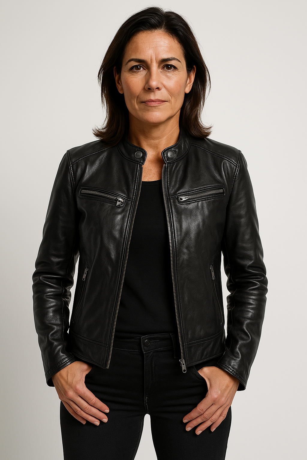 Laluna | Casual Leather Jacket
