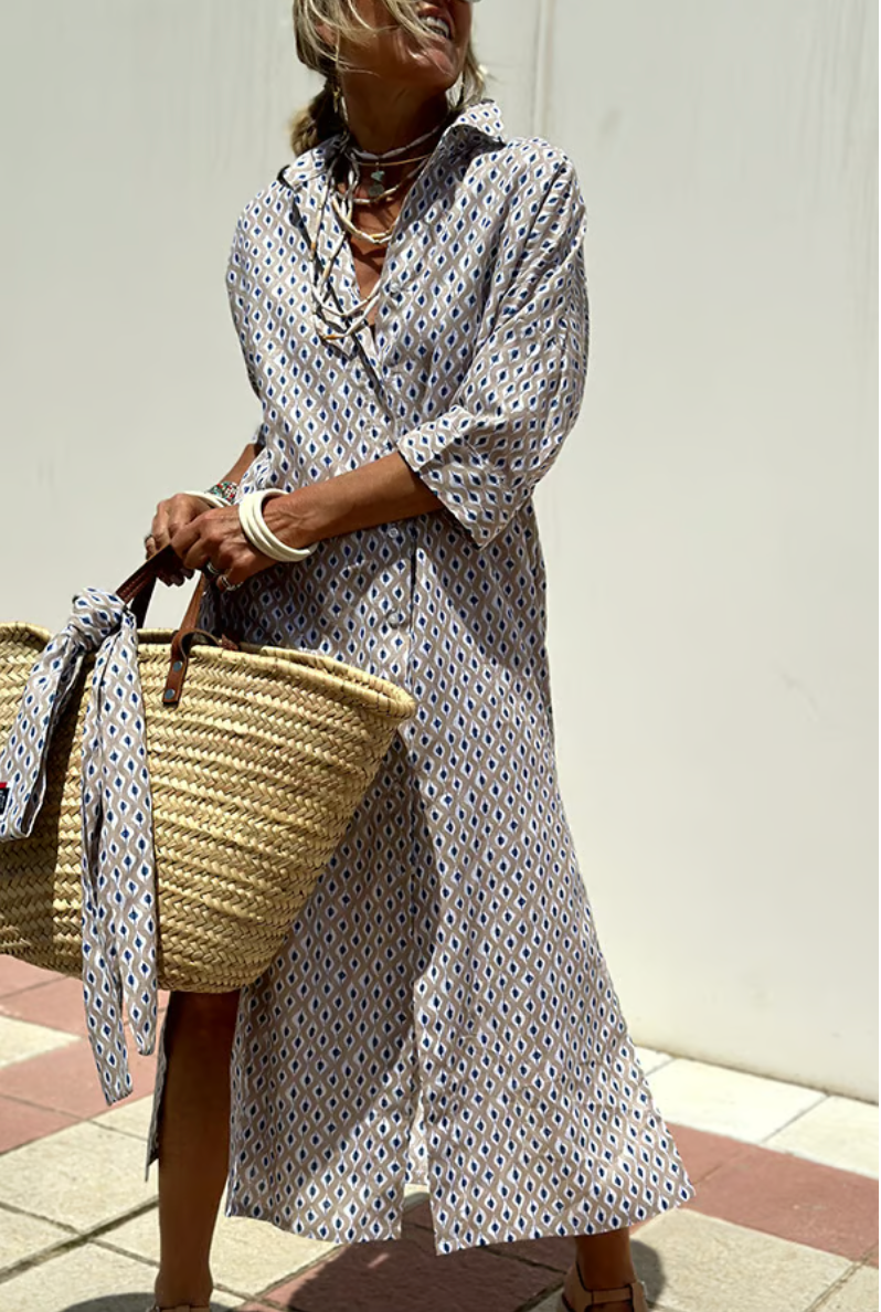 Classic Striped Shirt Dress