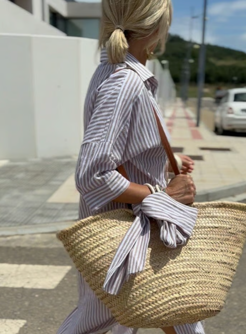 Classic Striped Shirt Dress