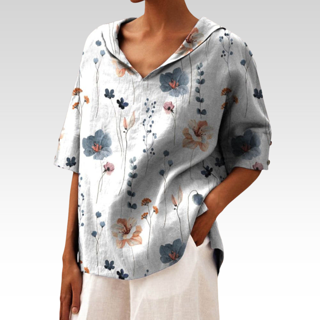 Andrea | Elegant V-Neck Top