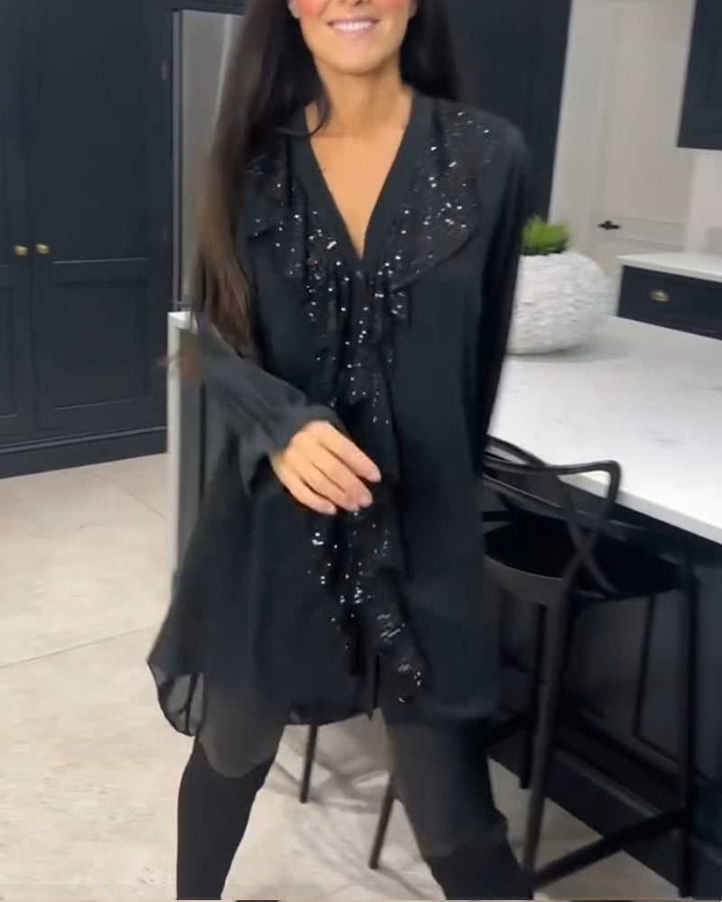 Laluna | Stylish Blouse with Ruffles